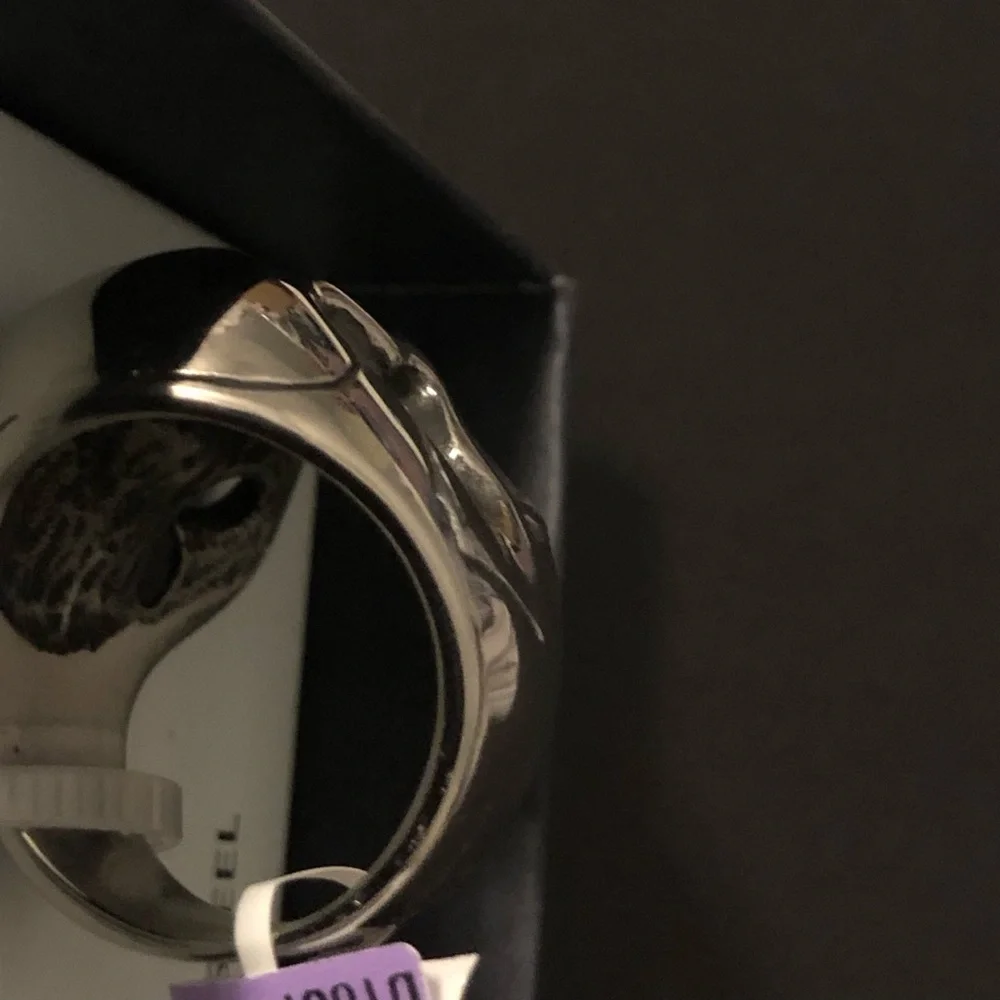 Silver plated skull skeleton men’s ring‎ size 11 new